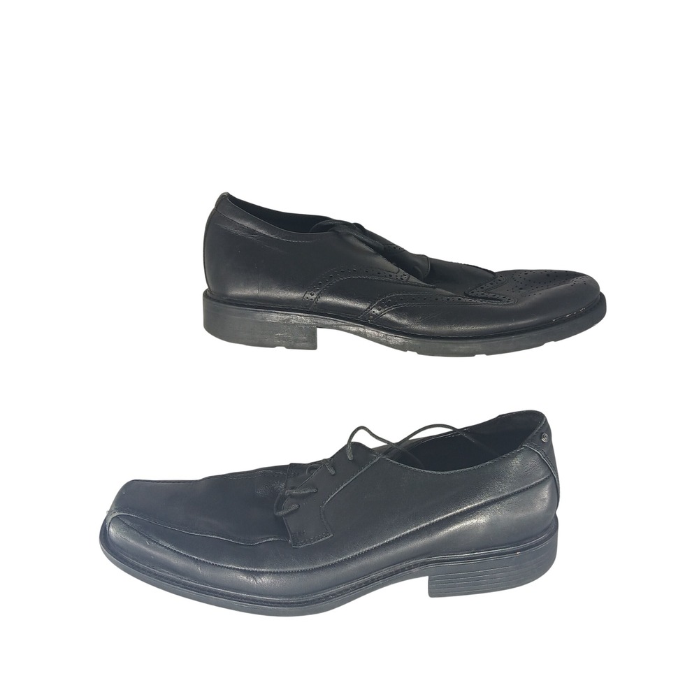 Rockport Lexington 2 Oxford Shoes 13 Black Leather Wingtip Square Toe Dress X809